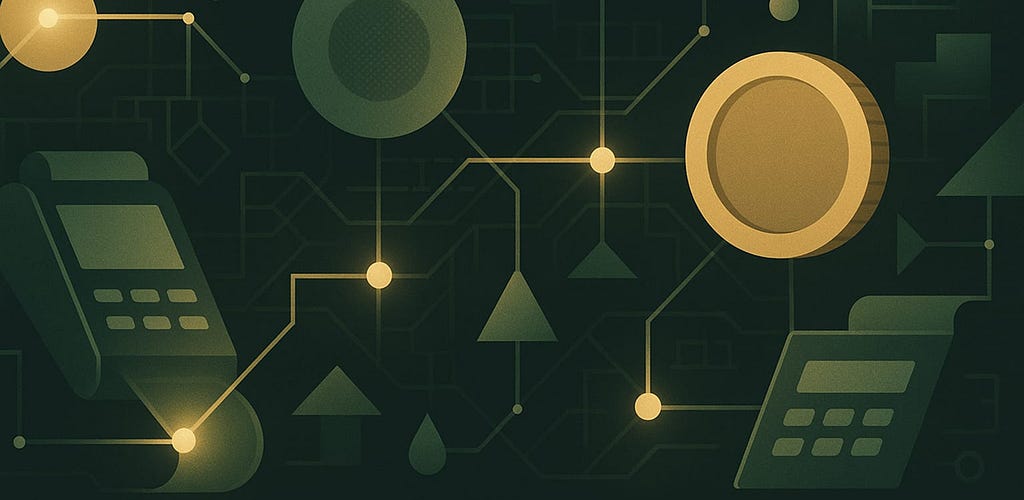 A merchant accepting a stablecoin payment